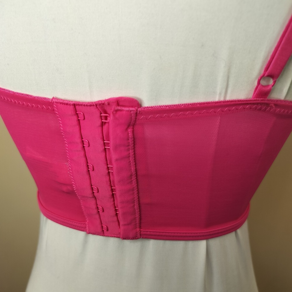 Primark Hot Pink Corset Bra Underwire Cami Y2K Sexy - Picture 7 of 8